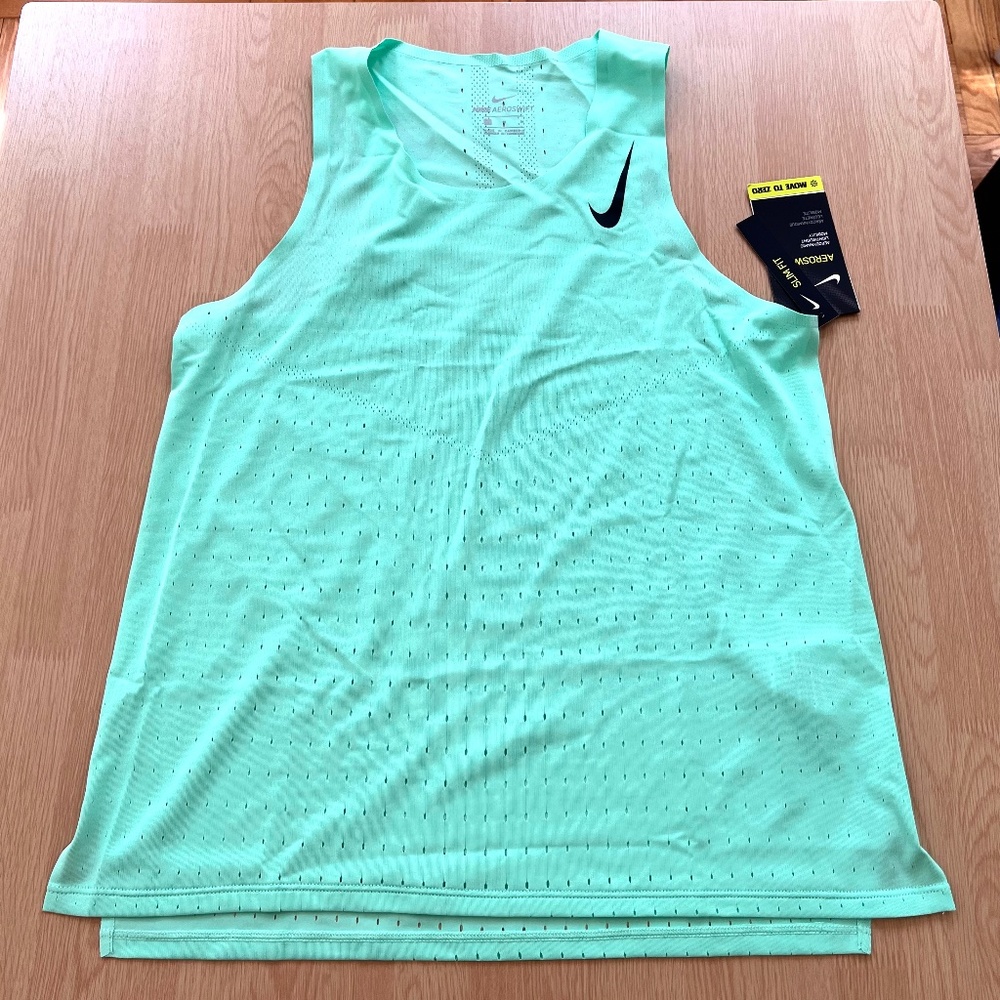 Nike Aeroswift Women's Running Mint Green Performance Tank Top Size M